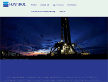 Tablet Screenshot of hunteroil.com